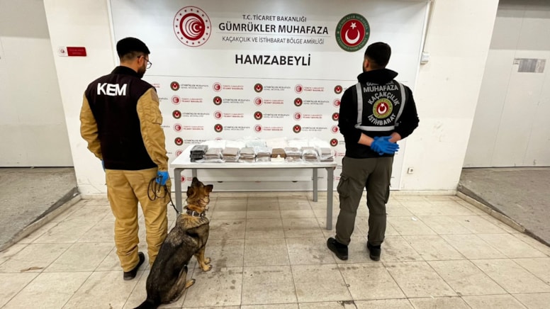 Sınırda 103 milyonluk uyuşturucu yakalandi