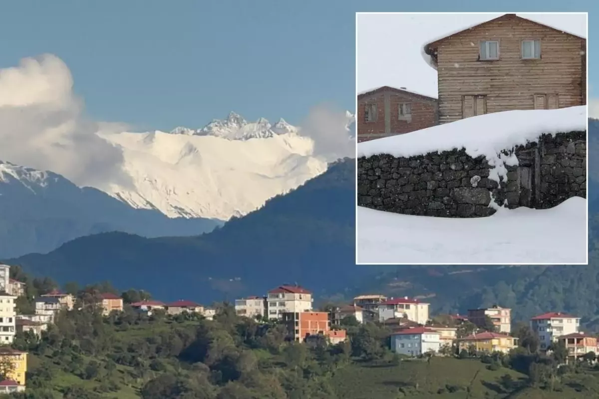 Kaçkar Dağları Eylül'ün ortasında kar yağdı heryer beyaz oldu