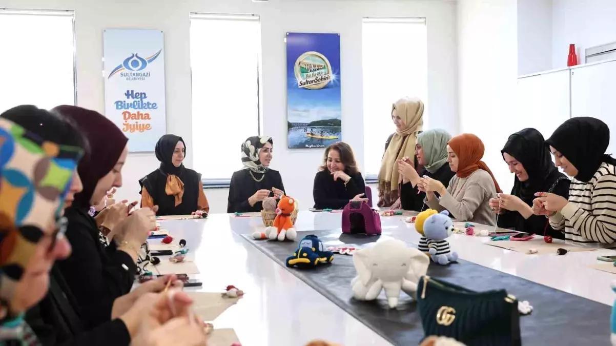 Sultangazi Belediyesi'nden Kadınlara Örgü Toka Yapım Atölyesi basladi